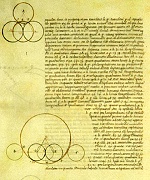 una pagina dell'Amalgesto ritrascritto