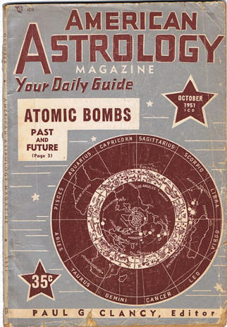 la copertina dell'America Astrology dell'Ottobre 1951