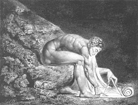 Isaac Newton in un dipinto di William Blake del 1795