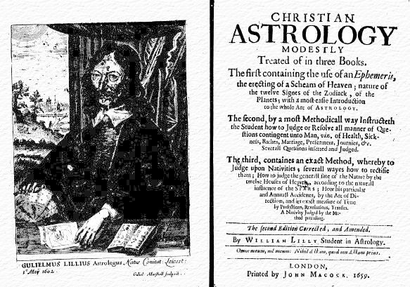 Il Christian Astrology di William Lilly stampato a Londra in seconda edizione nel 1659