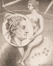 Newton raffigurato da Stukeley a pag 12 del Memoirs of Isaac Newton life