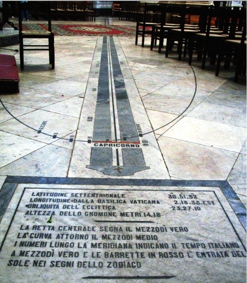 la meridiana nel Duomo di Palermo