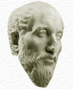il busto filosofo Plotino in un busto del III� sec conservato al Museo Ostiense
