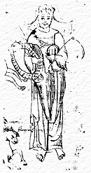 Saturno in una raffigurazione alchemico-allegorica del 1100 circa