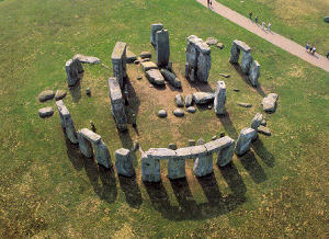 il complesso megalitico di Stonehenge - veduta aerea